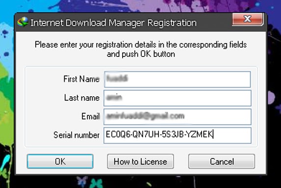Serial number for idm registration