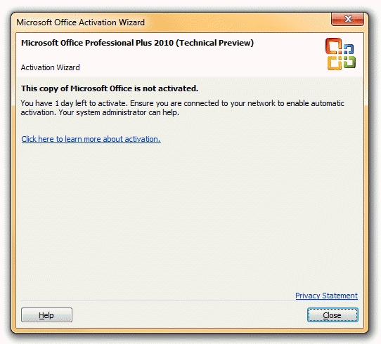 Microsoft Office 7 Activation